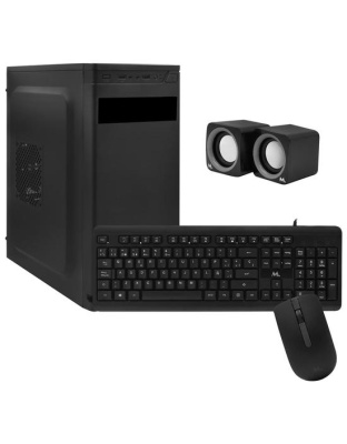 Gabinete Kit Mtek DK01 Fonte 500W / Speaker / Mouse / Teclado Espanhol - Preto